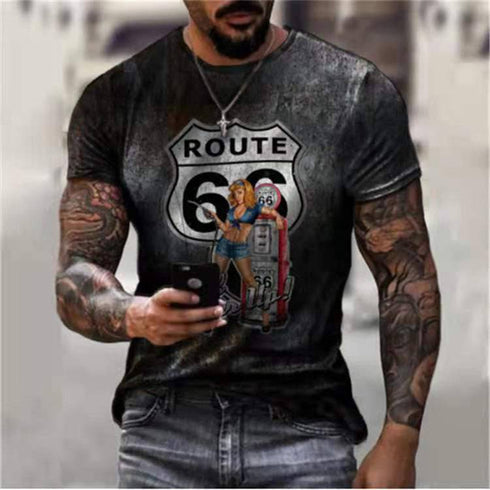 Men's Trendy Breathable Pullover Top Round Neck Short Sleeve